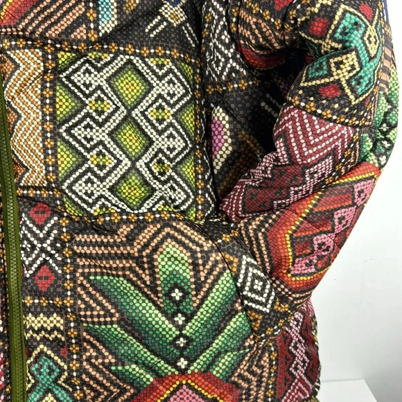 FARM RIO multi color reversible puffer jacket Sz LARGE NWT - Picture 3 of 15